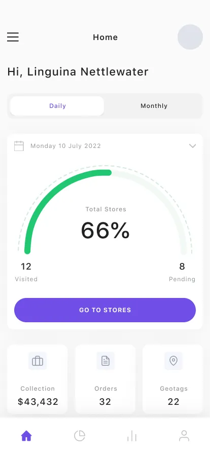Media Pro mobile app showcasing digital marketing analytics